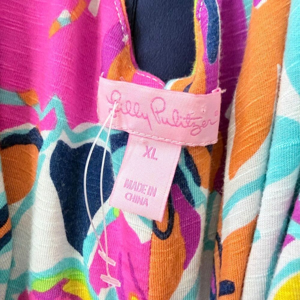 Lilly Pulitzer Amada Maxi Dress Besame Mucho XL RARE Bow Hemmed - Picture 9 of 10